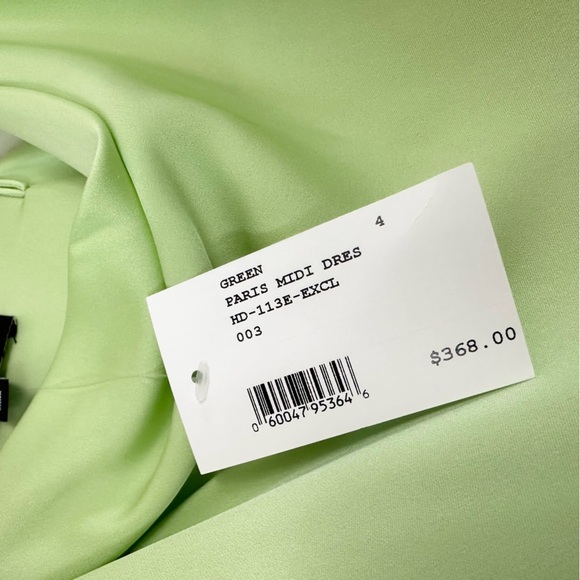 INTERMIX Paris Silk Midi Slip Dress Pistachio Green - Picture 6 of 15